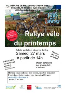 Rallye vélo du printemps @ Départ Local tennis  de St Lucien 