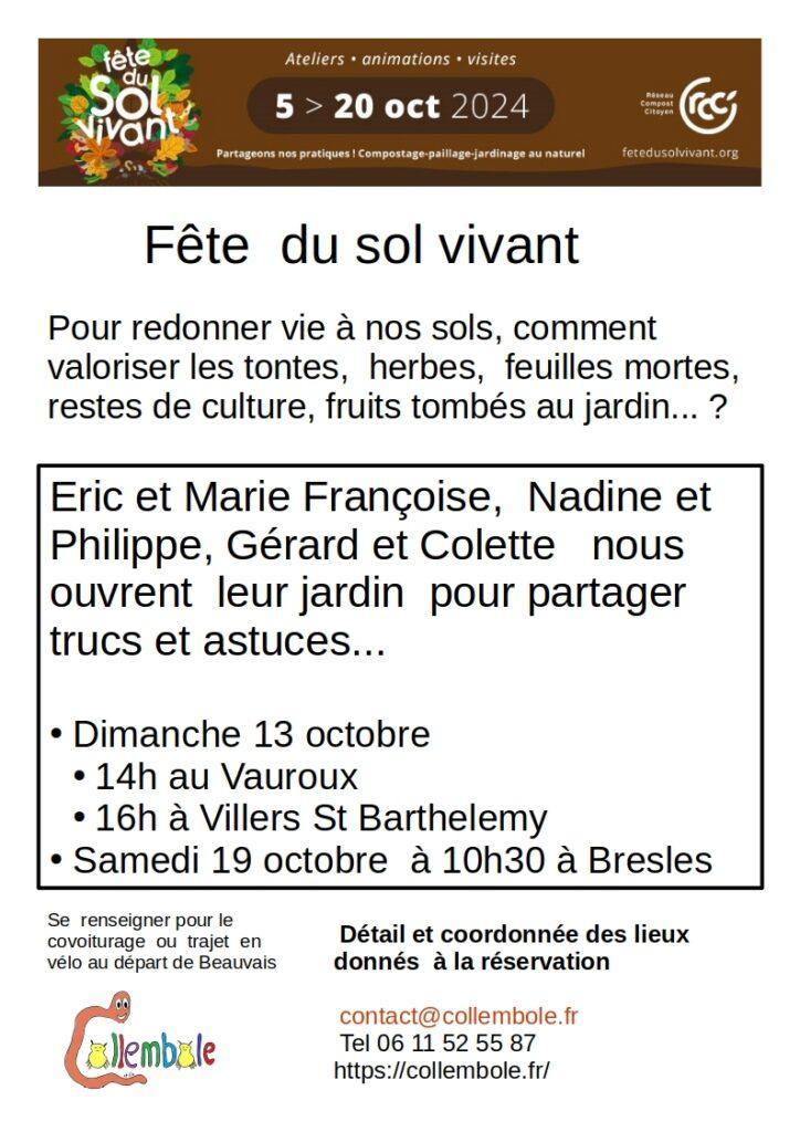 Flyer  Fête du Sol Vivant collembole