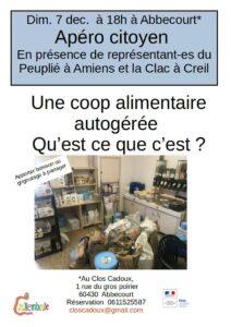 Apéro citoyen :  UNE COOP ALIMENTAIRE AUTOGÉRÉE  ? @ Clos cadoux